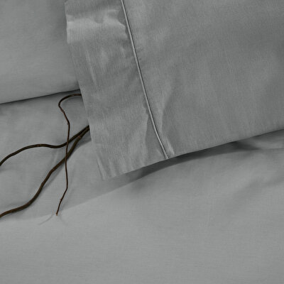 Taç Ranforce Basic Queen Size Nevresim Takımı Antrasit