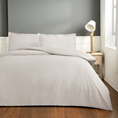 Taç Basic Saten Çift Kişilik Nevresim Takımı Vizon