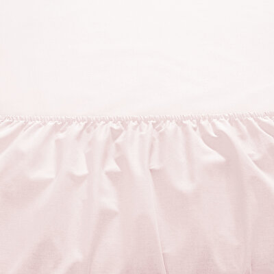 Taç Ranforce Lastikli Çift Kişilik Çarşaf Set Pudra