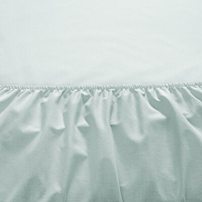 Taç Ranforce Lastikli Çift Kişilik Çarşaf Set Mavi