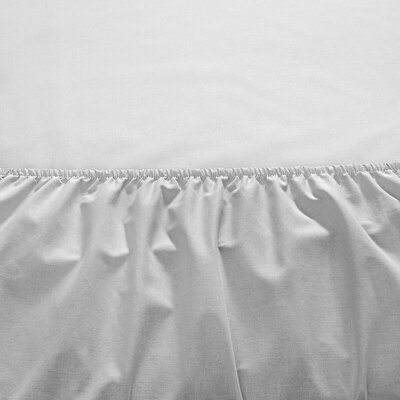Taç Ranforce Lastikli Çift Kişilik Çarşaf Set Gri