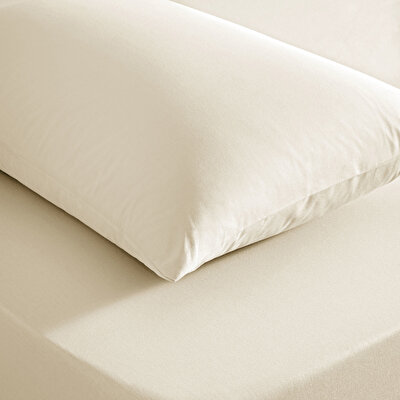 Taç Color Dreams Ranforce Çift Kişilik Çarşaf Seti Ekru