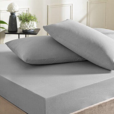 Taç Color Dreams Ranforce Çift Kişilik Çarşaf Seti Antrasit