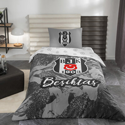Taç Lisanslı Beşiktaş Kartal Tek Kişilik Pamuk Nevresim Takımı