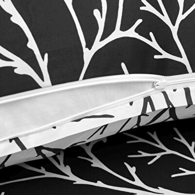 Brielle Çift Kişilik Saten Nevresim Seti Siyah