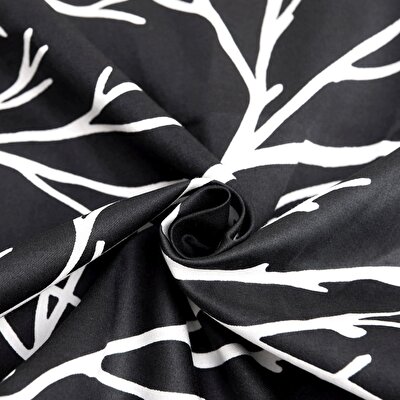 Brielle Çift Kişilik Saten Nevresim Seti Siyah