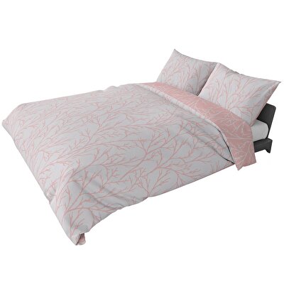 Brielle Queen Size Saten Nevresim Seti Pembe