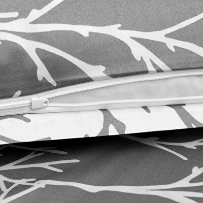 Brielle Queen Size Saten Nevresim Seti Gri