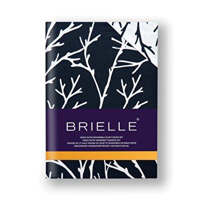 Brielle Queen Size Saten Nevresim Seti Siyah