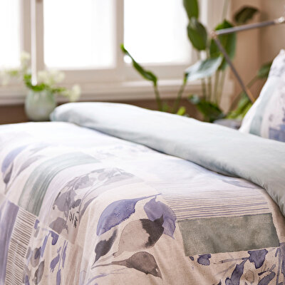 Taç Eloise Ranforce Tek Kişilik Nevresim Takımı Mavi