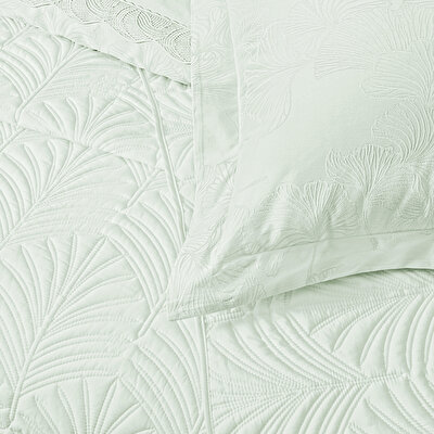 Taç Eleanor Yatak Örtülü Çift Kişilik Nevresim Seti Mint