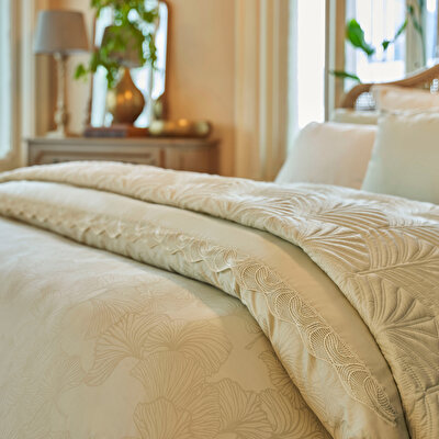 Taç Eleanor Yatak Örtülü Çift Kişilik Nevresim Seti Mint