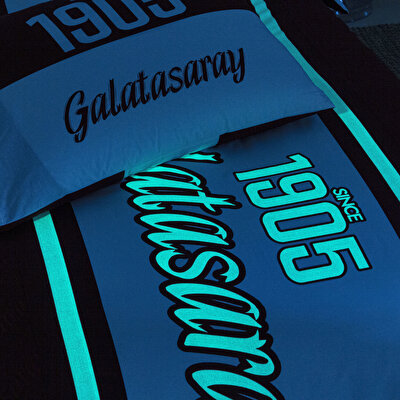 Taç Lisanslı Galatasaray 1905 Glow Tek Kişilik Pamuk Nevresim Takımı