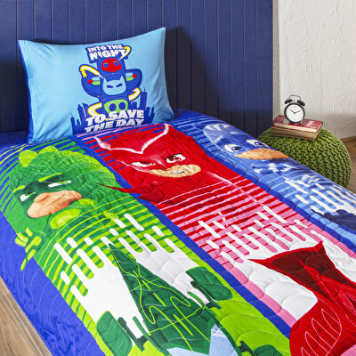 Lisanslı Pj Masks Power Up Tek Kişilik Yatak Örtüsü Seti
