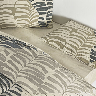 Taç Ella Ranforce Tek Kişilik Nevresim Takımı Kahverengi