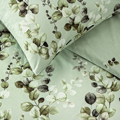 Taç Leif Ranforce Tek Kişilik Nevresim Takımı Yeşil