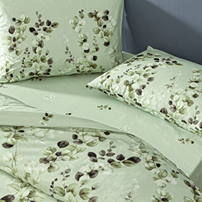 Taç Leif Ranforce Tek Kişilik Nevresim Takımı Yeşil