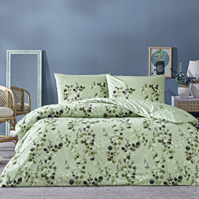 Taç Leif Ranforce Tek Kişilik Nevresim Takımı Yeşil