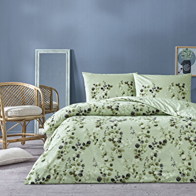 Taç Leif Ranforce Tek Kişilik Nevresim Takımı Yeşil