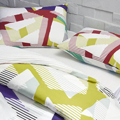 Taç Crimson Ranforce Çift Kişilik Nevresim Takımı Turkuaz