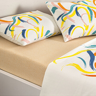 Taç Baskılı Zest Çift Kişilik Pike Takımı Turuncu