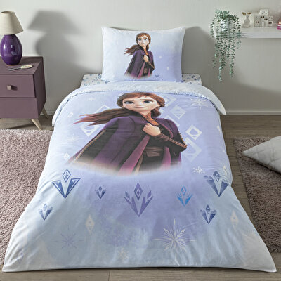 Taç Lisanslı Disney Frozen Diamond Tek Kişilik Pamuk Nevresim Takımı