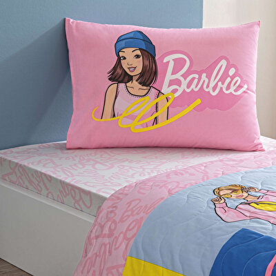 Taç Lisanslı Barbie Bright Tek Kişilik Pamuk Complete Set