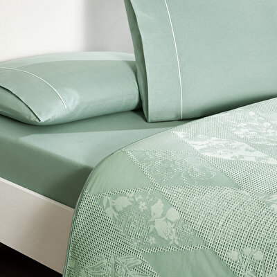 Taç Jakar Flava Tek Kişilik Pike Takımı Yeşil