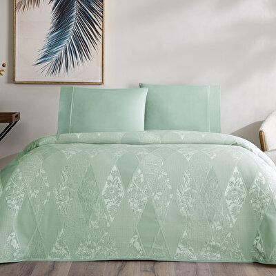 Taç Jakar Flava Tek Kişilik Pike Takımı Yeşil