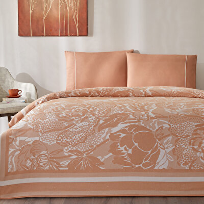 Taç Jakar Idore Çift Kişilik Pike Takımı Somon