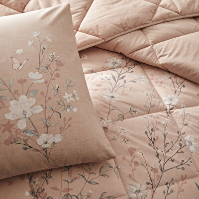 Taç Rossy Ranforce Tek Kişilik Yorgan Set Gül Kurusu