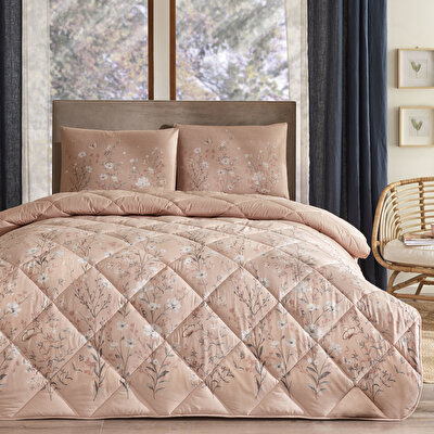 Taç Rossy Ranforce Tek Kişilik Yorgan Set Gül Kurusu