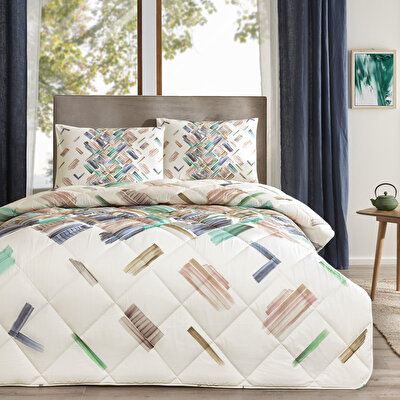 Taç Rance Ranforce Çift Kişilik Yorgan Set Yeşil