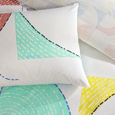 Taç Luvına Ranforce Tek Kişilik Nevresim Takımı Turkuaz