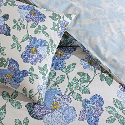 Taç Ardena Ranforce Tek Kişilik Nevresim Takımı Mavi