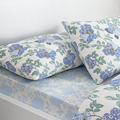 Taç Ardena Ranforce Tek Kişilik Nevresim Takımı Mavi