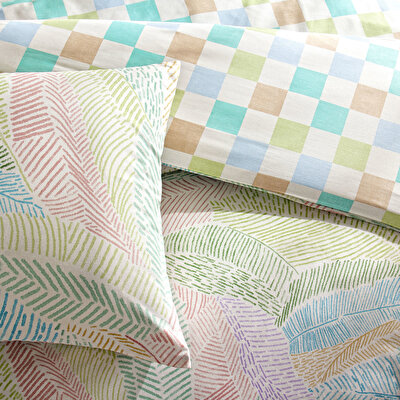 Taç Cardie Ranforce Tek Kişilik Nevresim Takımı Turkuaz