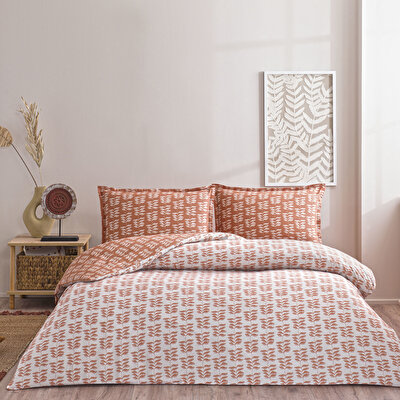 Taç Lorien Seç&Ser Çift Kişilik Nevresim Takımı Turuncu