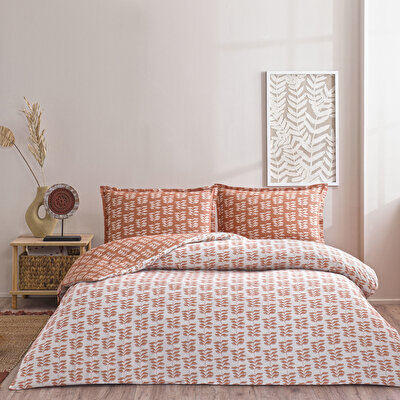 Taç Lorien Seç&Ser Çift Kişilik Nevresim Takımı Turuncu