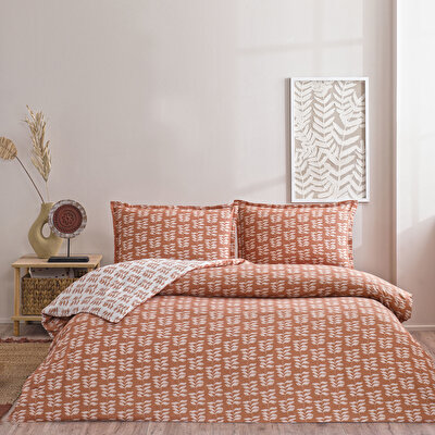 Taç Lorien Seç&Ser Çift Kişilik Nevresim Takımı Turuncu