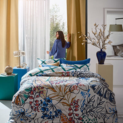 Taç Greeny Seç&Ser Çift Kişilik Nevresim Takımı Yeşil