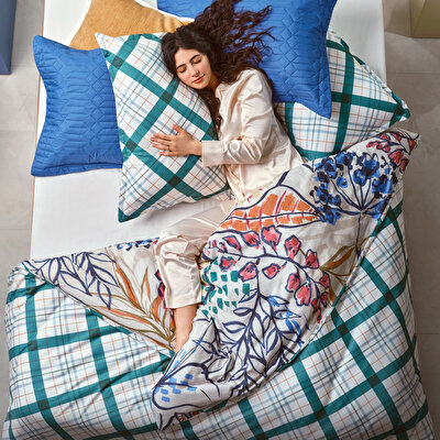 Taç Greeny Seç&Ser Çift Kişilik Nevresim Takımı Yeşil