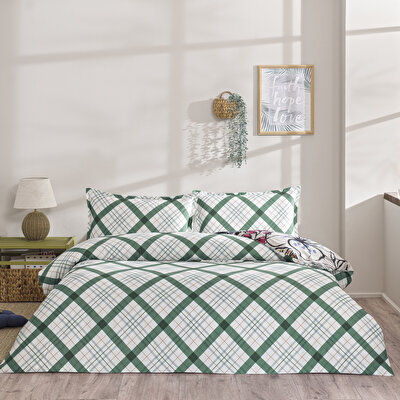 Taç Greeny Seç&Ser Çift Kişilik Nevresim Takımı Yeşil