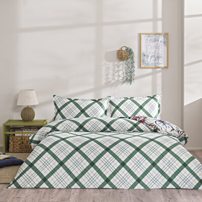 Taç Greeny Seç&Ser Çift Kişilik Nevresim Takımı Yeşil