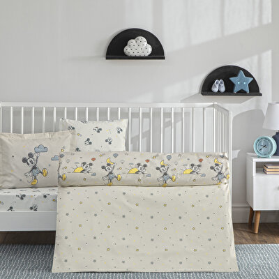 Taç Lisanslı Disney Mickey Mouse Dream Baby Pamuk Bebek Nevresim Takımı