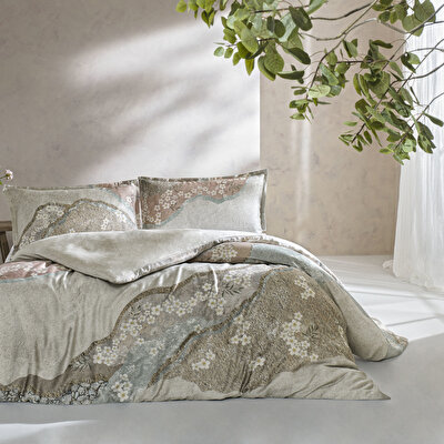 Taç Reborn Rima Bambu Çift Kişilik Nevresim Takımı Taş