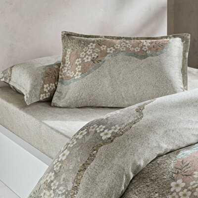 Taç Reborn Rima Bambu Çift Kişilik Nevresim Takımı Taş