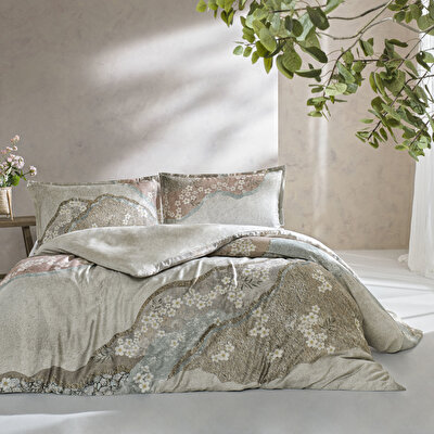 Taç Reborn Rima Bambu Çift Kişilik Nevresim Takımı Taş