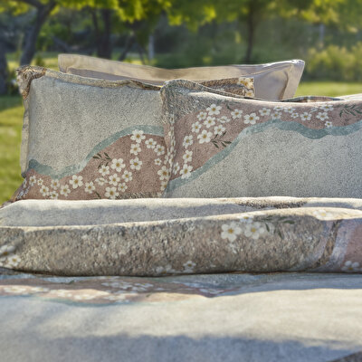 Taç Reborn Rima Bambu Çift Kişilik Nevresim Takımı Taş