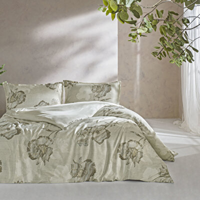 Taç Reborn Primrose Bambu Çift Kişilik Nevresim Takımı Bej